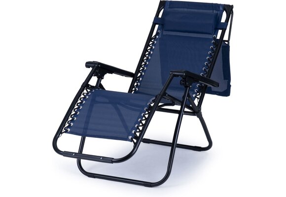 Ligstoel Zero Gravity - met zonnedak  – blauw