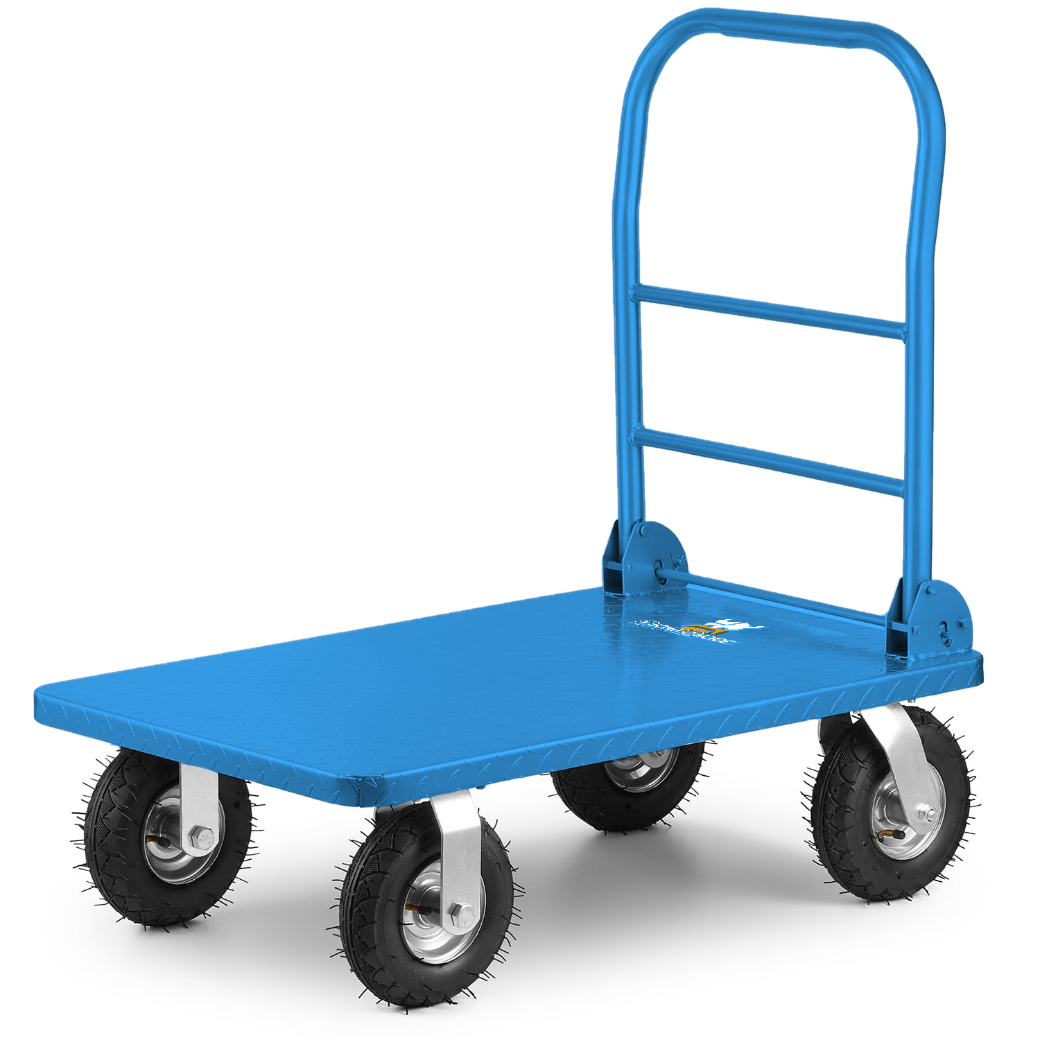 Transportwagen - magazijnwagen - tot 500kg - blauw - staal