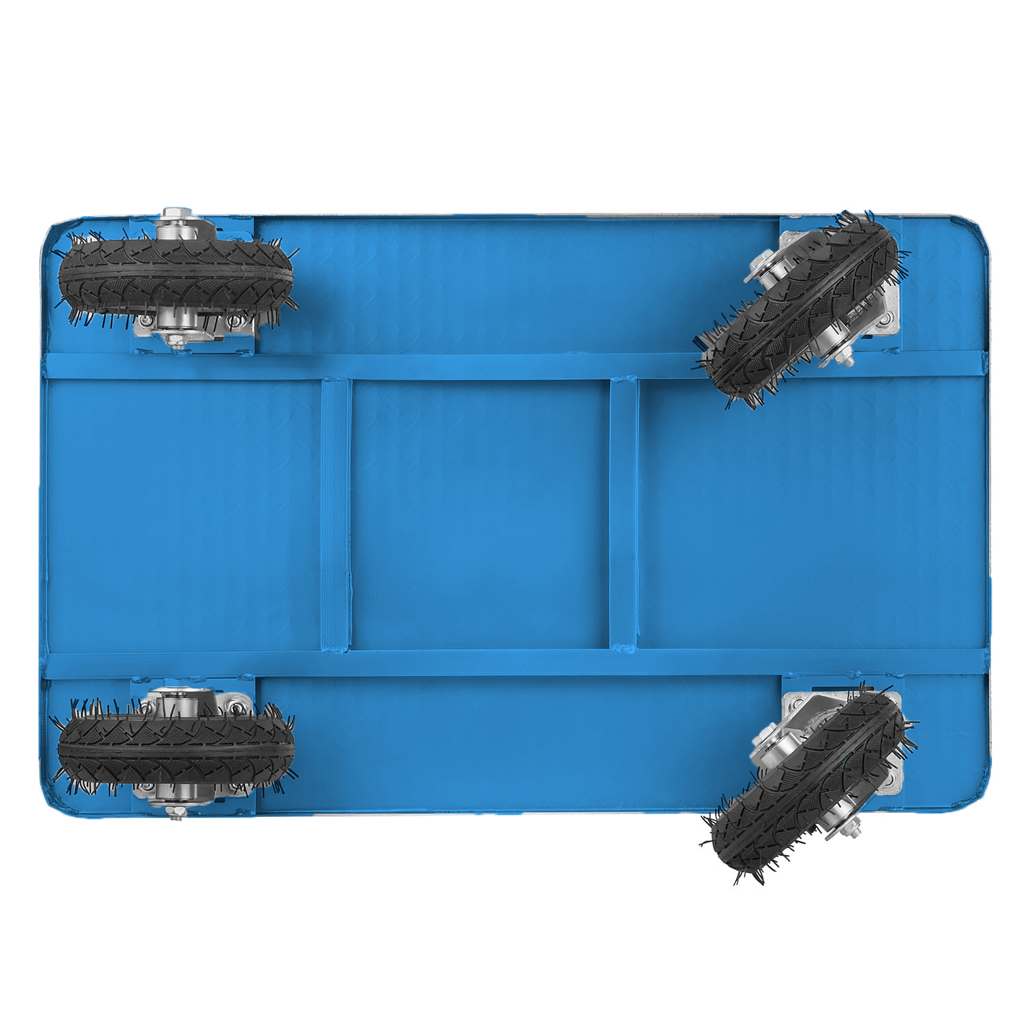 Transportwagen - magazijnwagen - tot 500kg - blauw - staal