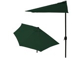 Balkonparasol - halve parasol - met zwengel - 240 cm - groen