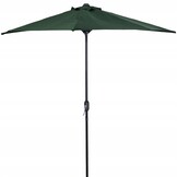 Balkonparasol - halve parasol - met zwengel - 240 cm - groen
