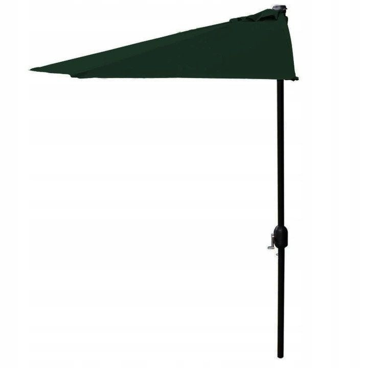 Balkonparasol - halve parasol - met zwengel - 240 cm - groen