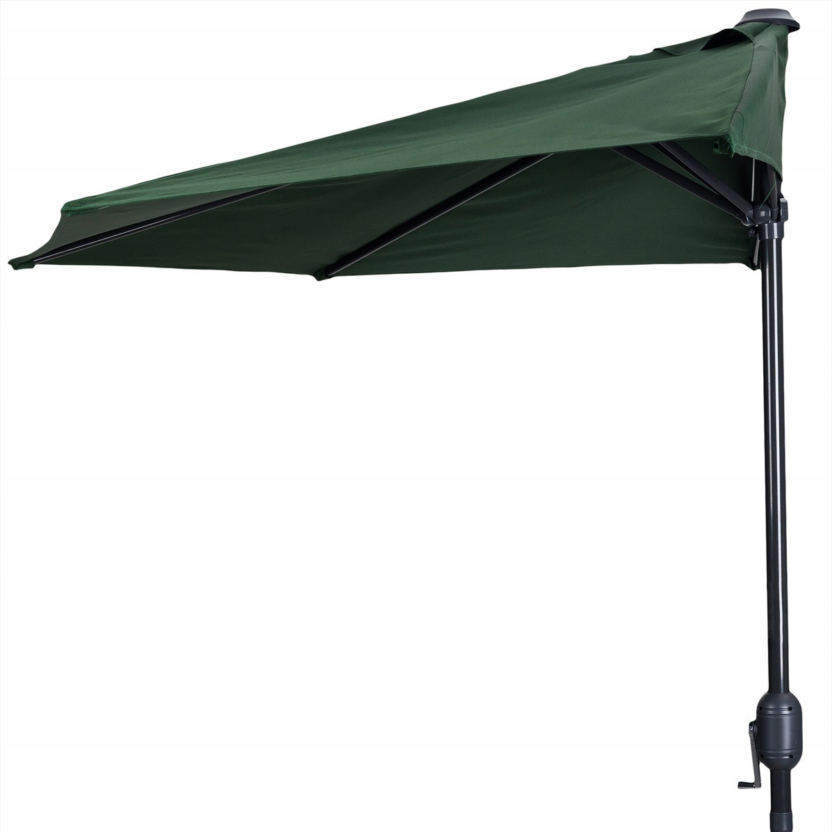 Balkonparasol - halve parasol - met zwengel - 240 cm - groen