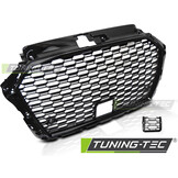 Grill geschikt voor AUDI A3/S3 (8V) vanaf 2017 hatchback/sedan/cabrio - glans zwart