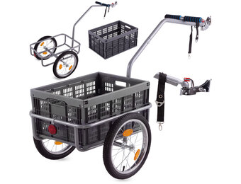 Fietskar - Fietsaanhanger - tot 50 kg - afneembare transportbox