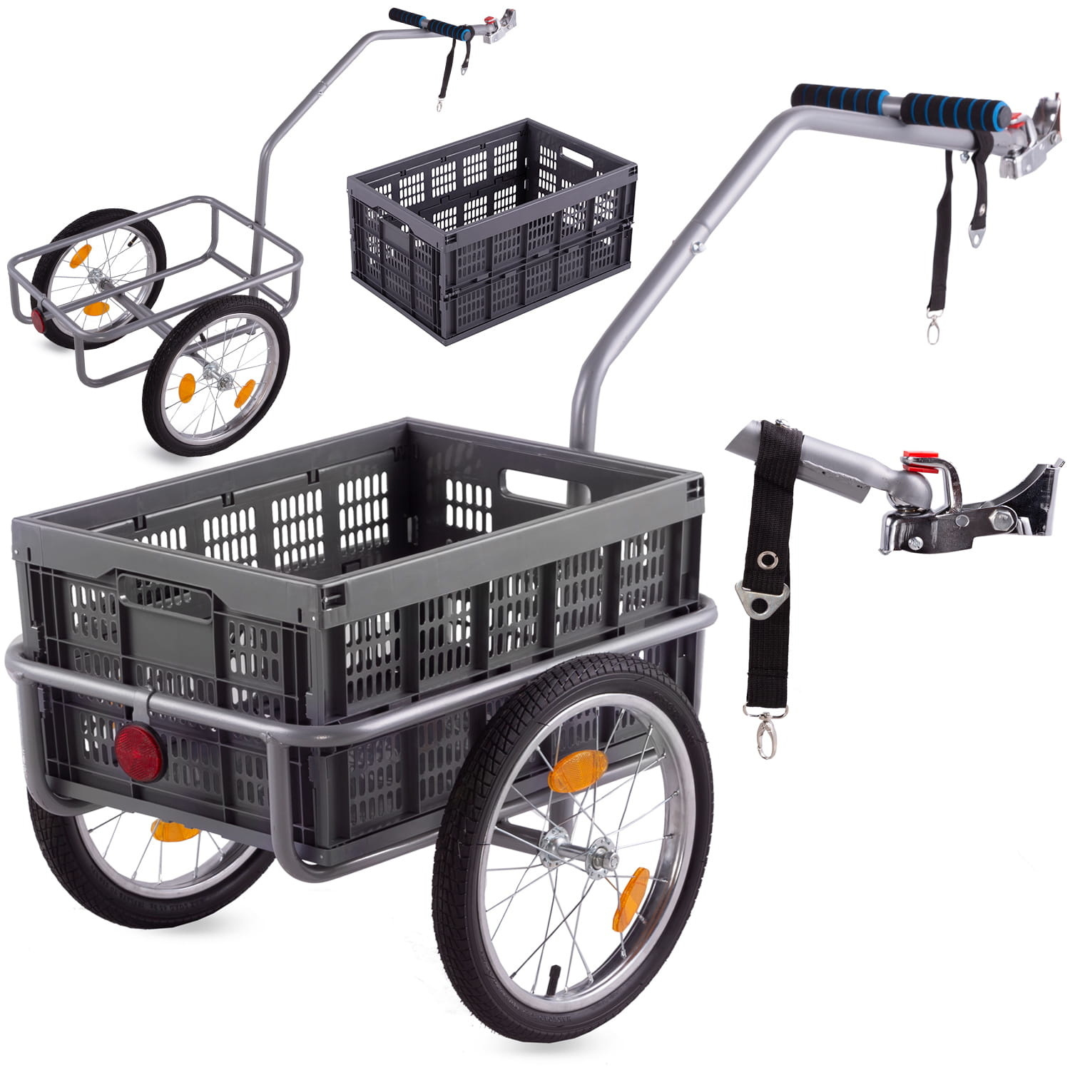 Fietskar - Fietsaanhanger - tot 50 kg - afneembare transportbox