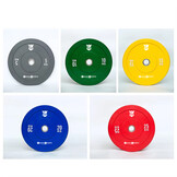 Bumper plates - rubberen halterschijf - 5 kg - Ø 45cm - grijs