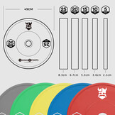 Bumper plates - rubberen halterschijf - 10 kg - Ø 45cm - groen