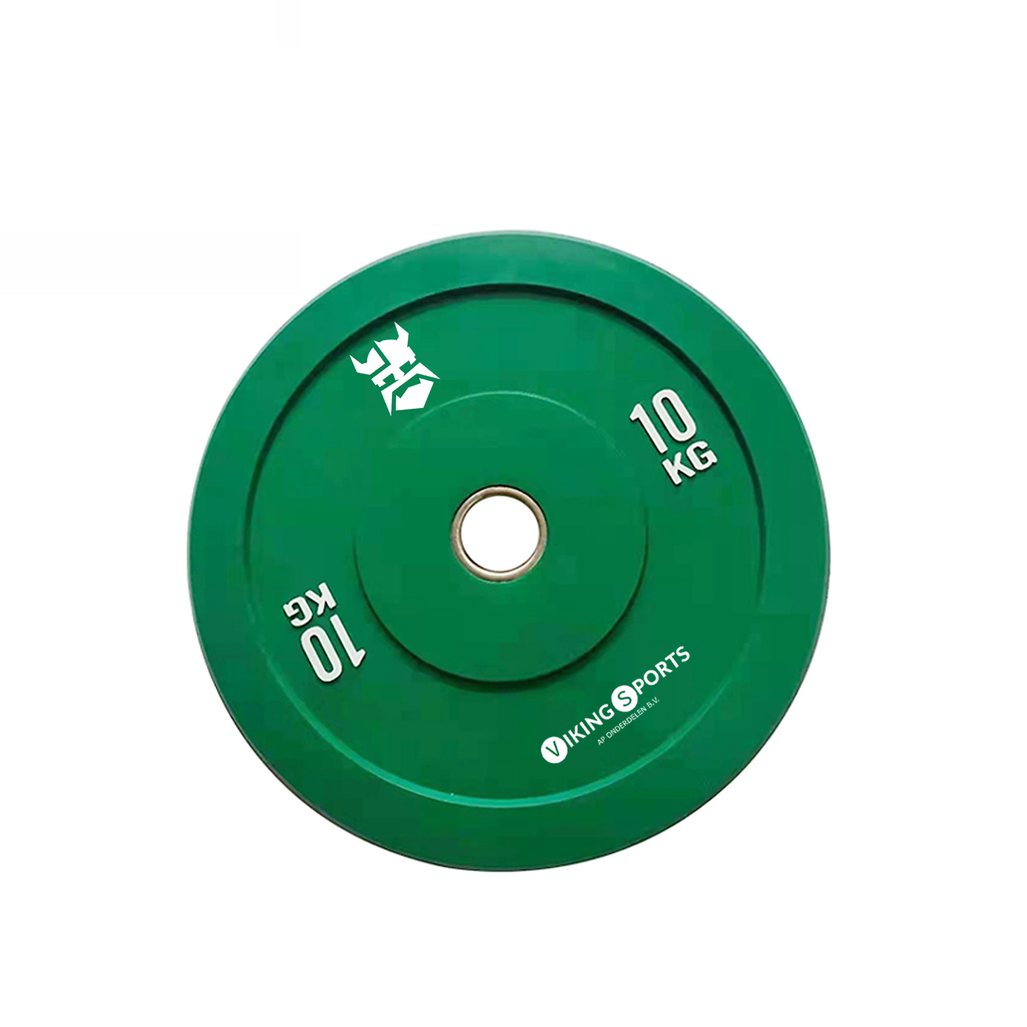 Bumper plates - rubberen halterschijf - 10 kg - Ø 45cm - groen
