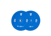 Bumper plates - rubberen halterschijf - 20 kg - Ø 45cm - blauw