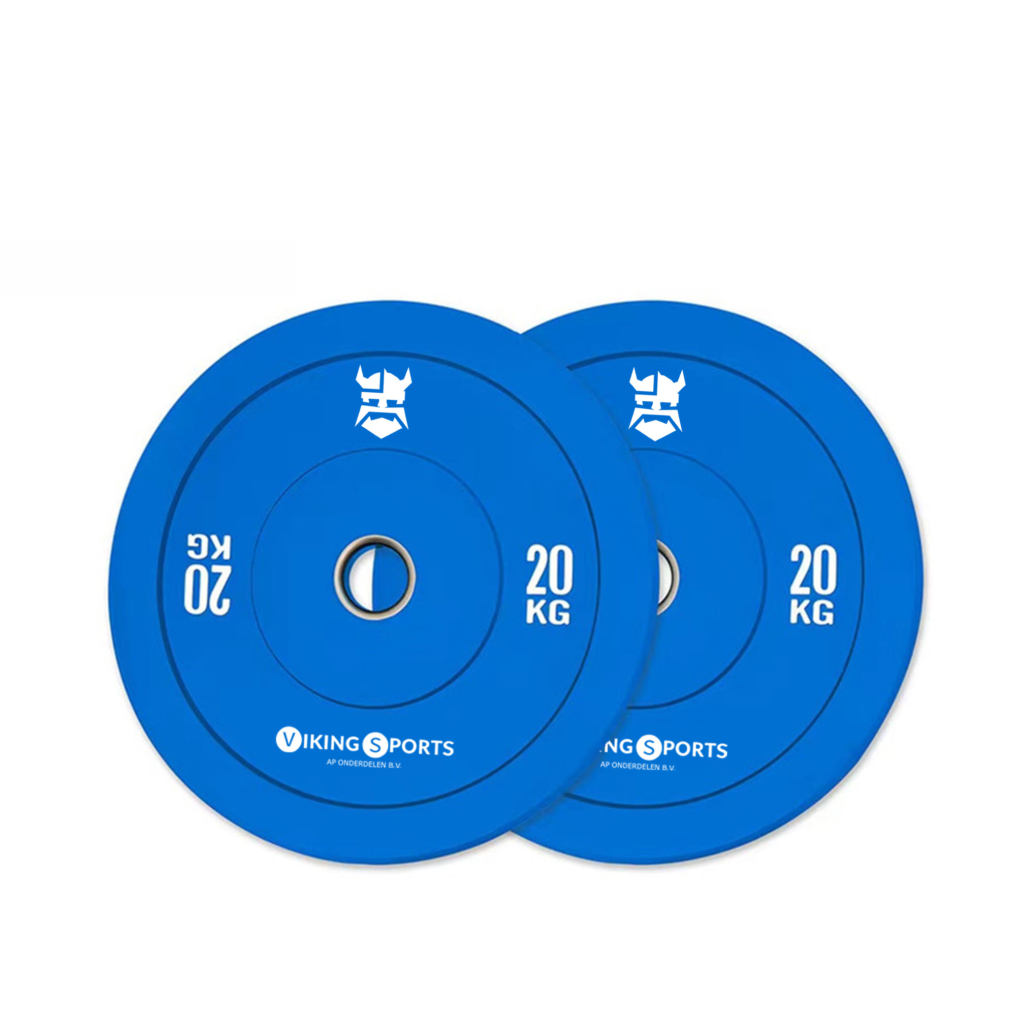 Bumper plates - rubberen halterschijf - 20 kg - Ø 45cm - blauw