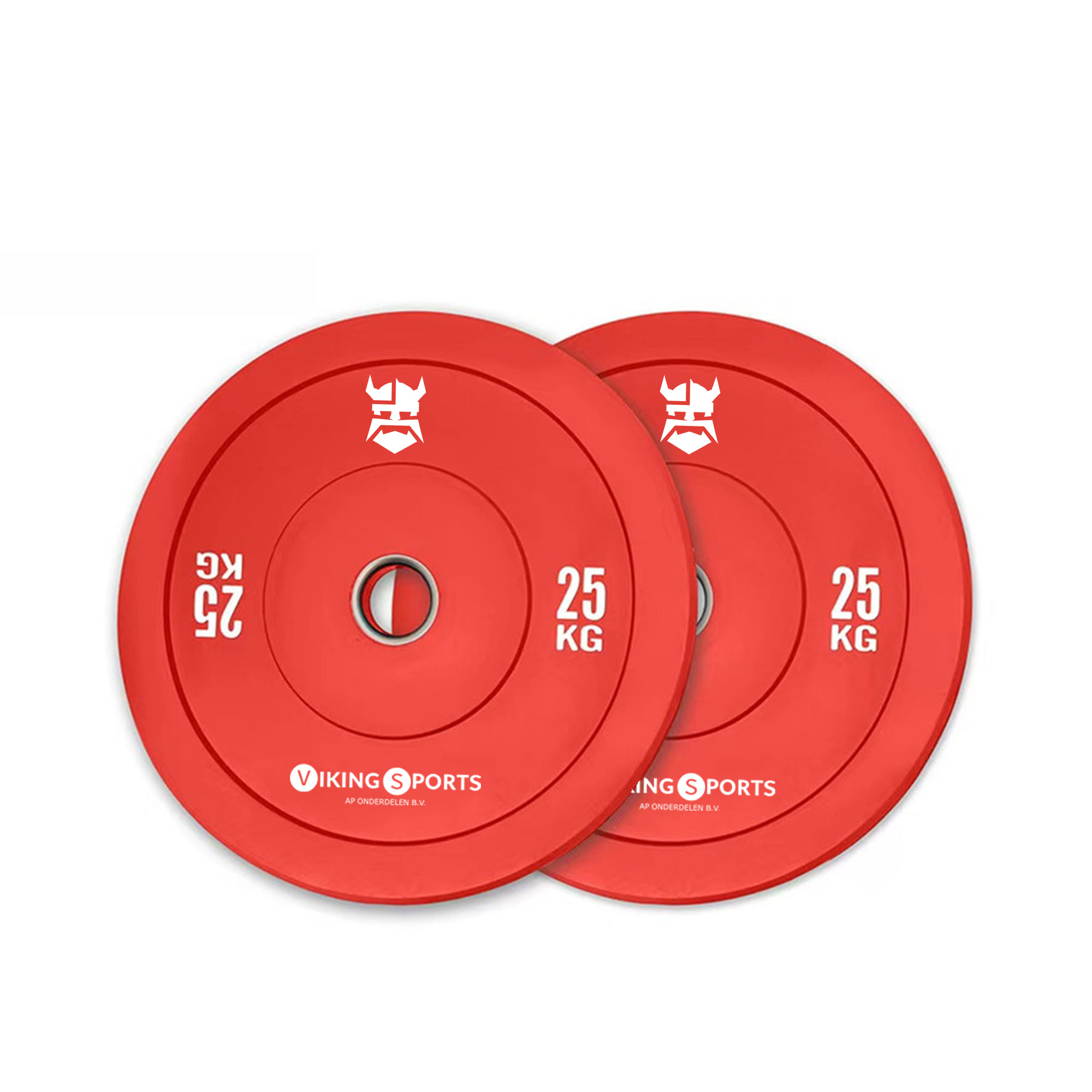 Bumper plates - rubberen halterschijf - 25 kg - Ø 45cm - rood