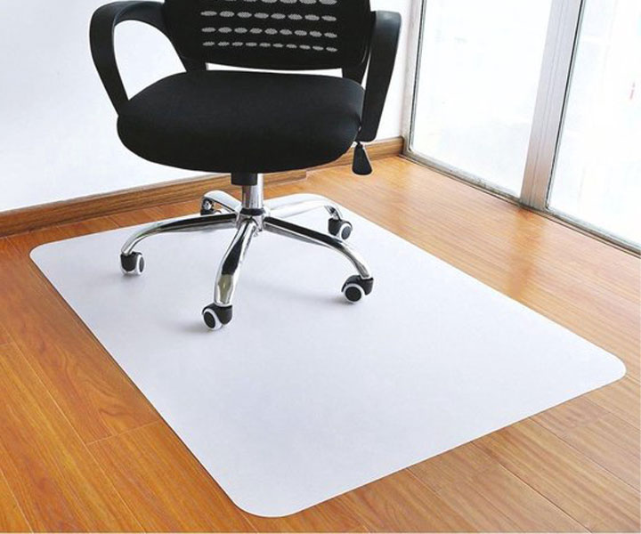 Vloerbeschermer 100 x 70 cm – Bureaustoelmat – Wit