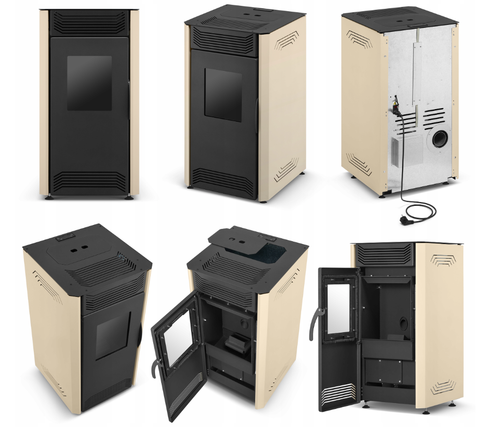 Pelletkachel 8 kW - luchtverhit - 23kg pellettank - met WiFi