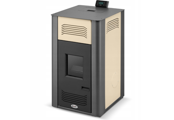 Pelletkachel cv - 17 kW - 30kg pellettank - creme zwart