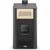 Pelletkachel cv - 17 kW - 30kg pellettank - creme zwart
