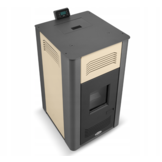 Pelletkachel cv - 17 kW - 30kg pellettank - creme zwart