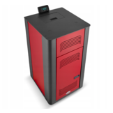 Pelletkachel cv - 17 kW - 30kg pellettank - rood zwart