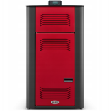 Pelletkachel cv - 17 kW - 30kg pellettank - rood zwart