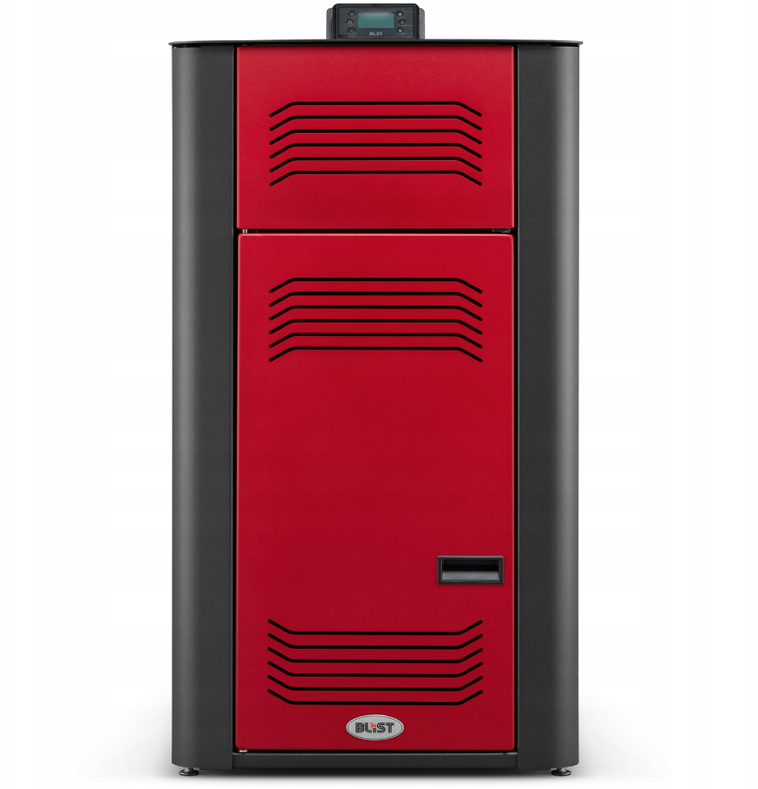 Pelletkachel cv - 17 kW - 30kg pellettank - rood zwart