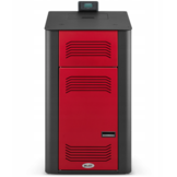 Pelletkachel cv - 17 kW - 30kg pellettank - rood zwart