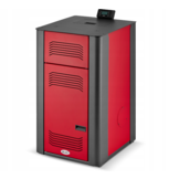 Pelletkachel cv - 17 kW - 30kg pellettank - rood zwart