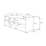 Kinderbed - 140x70 - met hekje - incl. matras