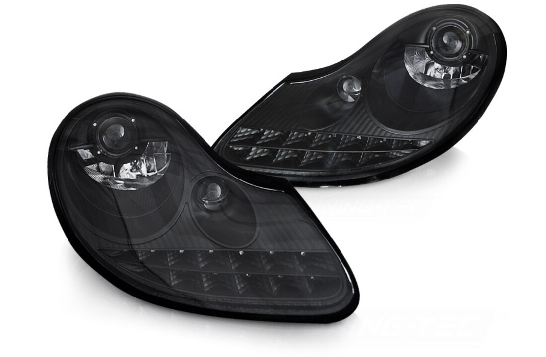Koplampen geschikt voor PORSCHE BOXSTER/911/996 (1996-2004) - mat zwart