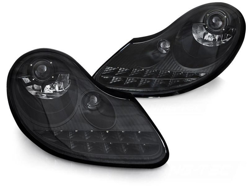 Koplampen geschikt voor PORSCHE BOXSTER/911/996 (1996-2004) - mat zwart