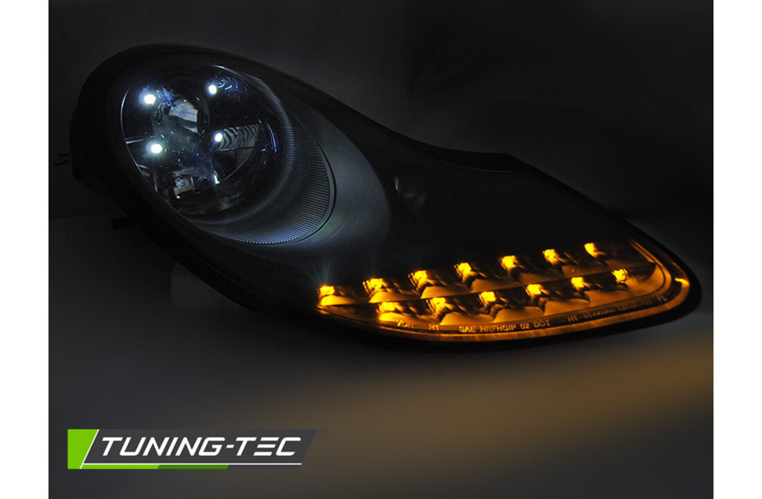 Koplampen geschikt voor PORSCHE BOXSTER/911/996 (1996-2004) - mat zwart