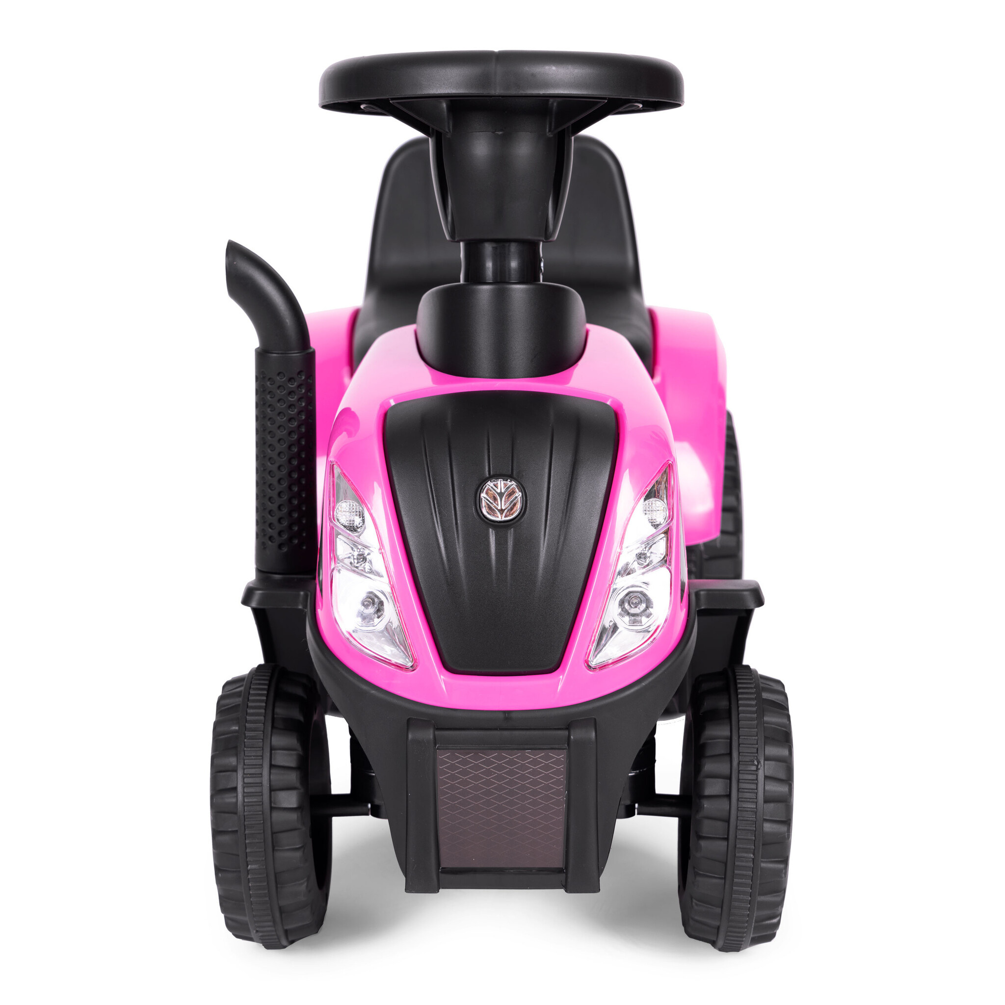 Speelgoed tractor - met aanhangwagen - interactief stuur - roze