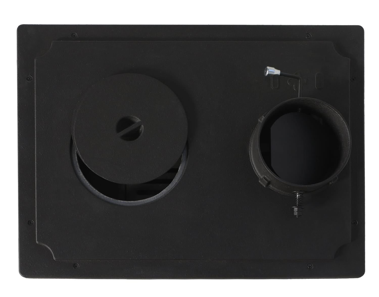 Houtkachel met verwarmingsplaat - 10kW - gietijzer - groen