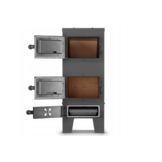 Houtkachel JANUSZ - met verwarmingsplaat en oven - 7kW - zwart