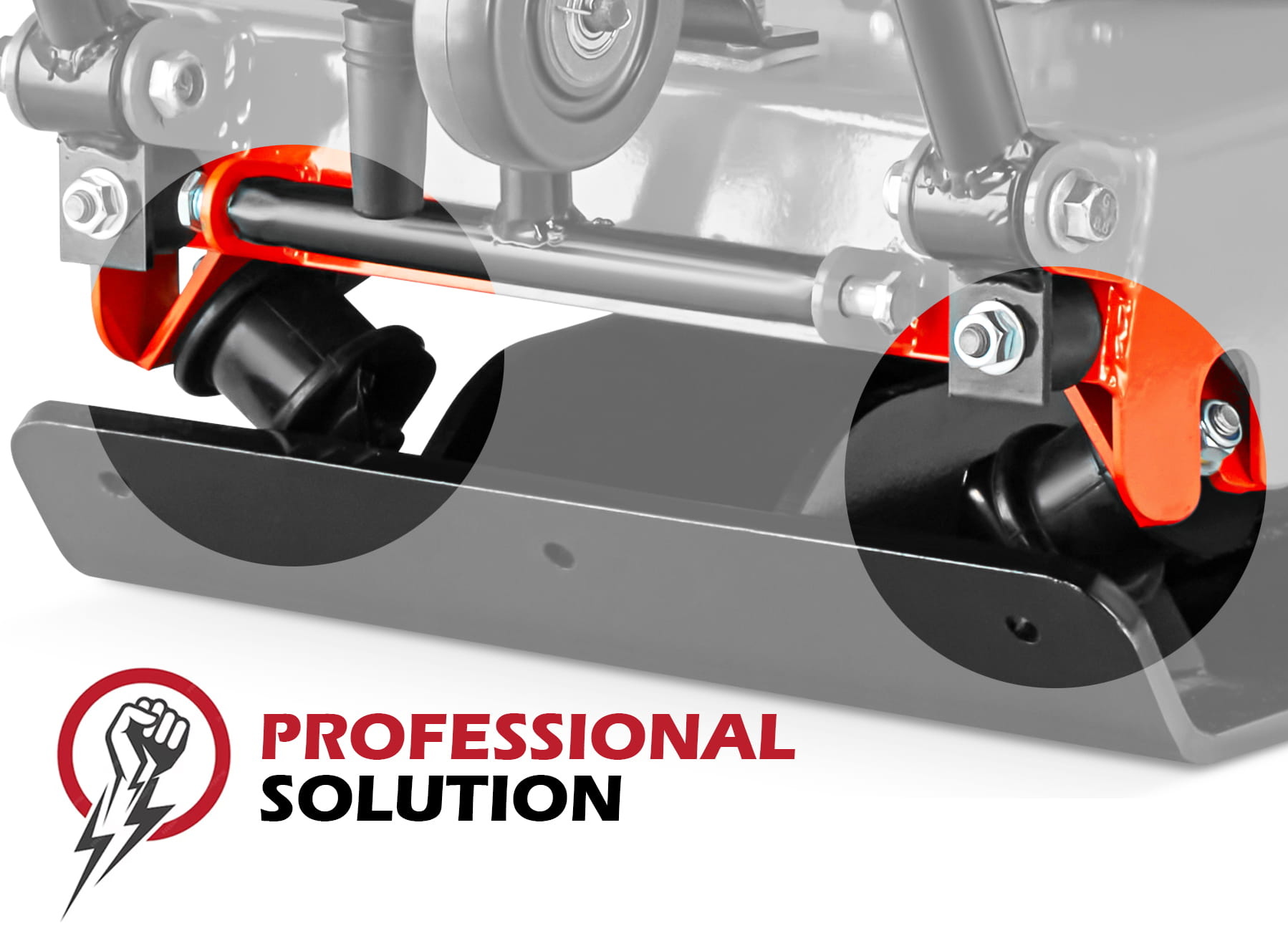 Trilplaat met benzinemoter - 6,5 PK - 54x41cm - met wielen