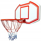 Basketbal set - hoepel en  net - 91x60x3cm - rood/wit/blauw