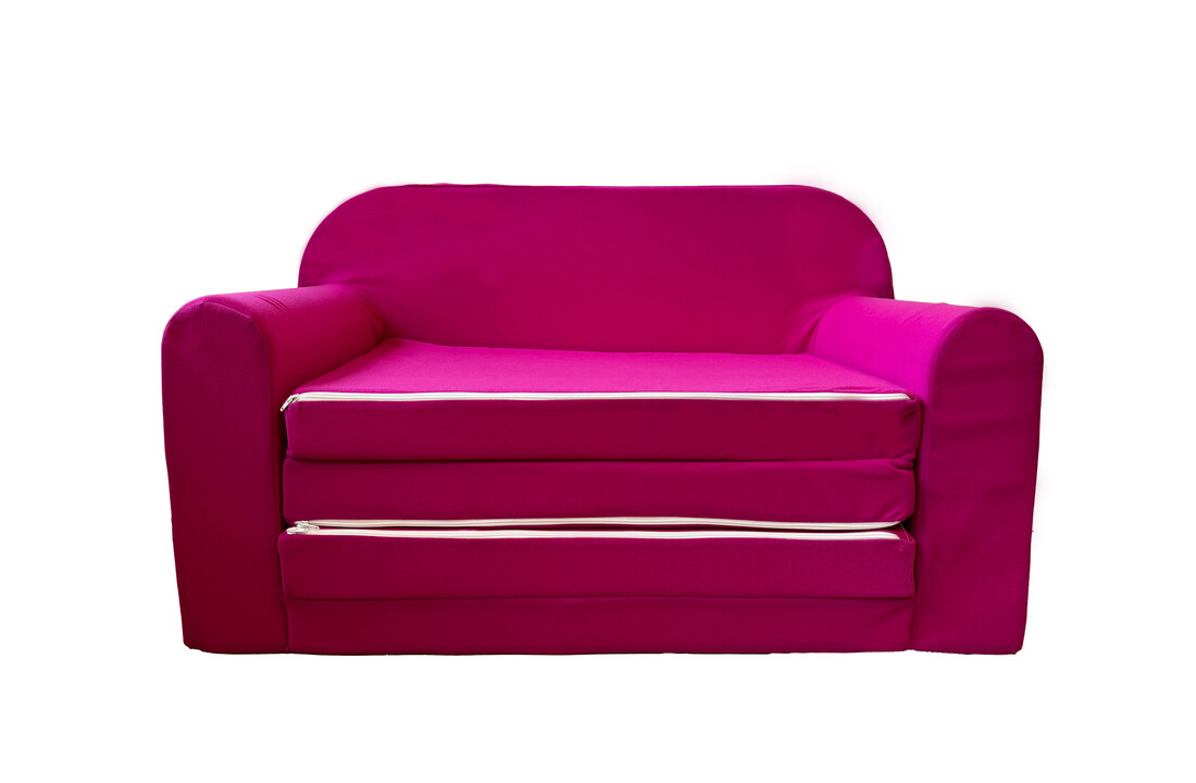Kinderbankje - slaapbank voor kinderkamer - 170x100cm - roze