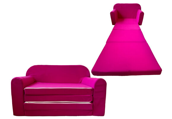 Kinderbankje - slaapbank voor kinderkamer - 170x100cm - roze