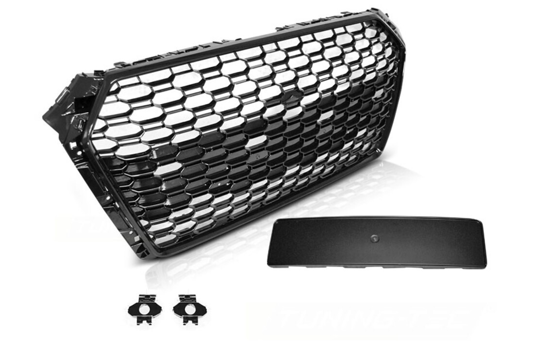 Grille voor AUDI A4 B9 15-19 SPORT GLANS ZWART