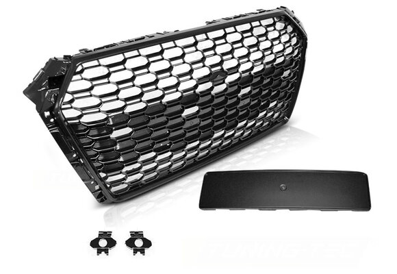 Grille voor AUDI A4 B9 15-19 SPORT GLANS ZWART