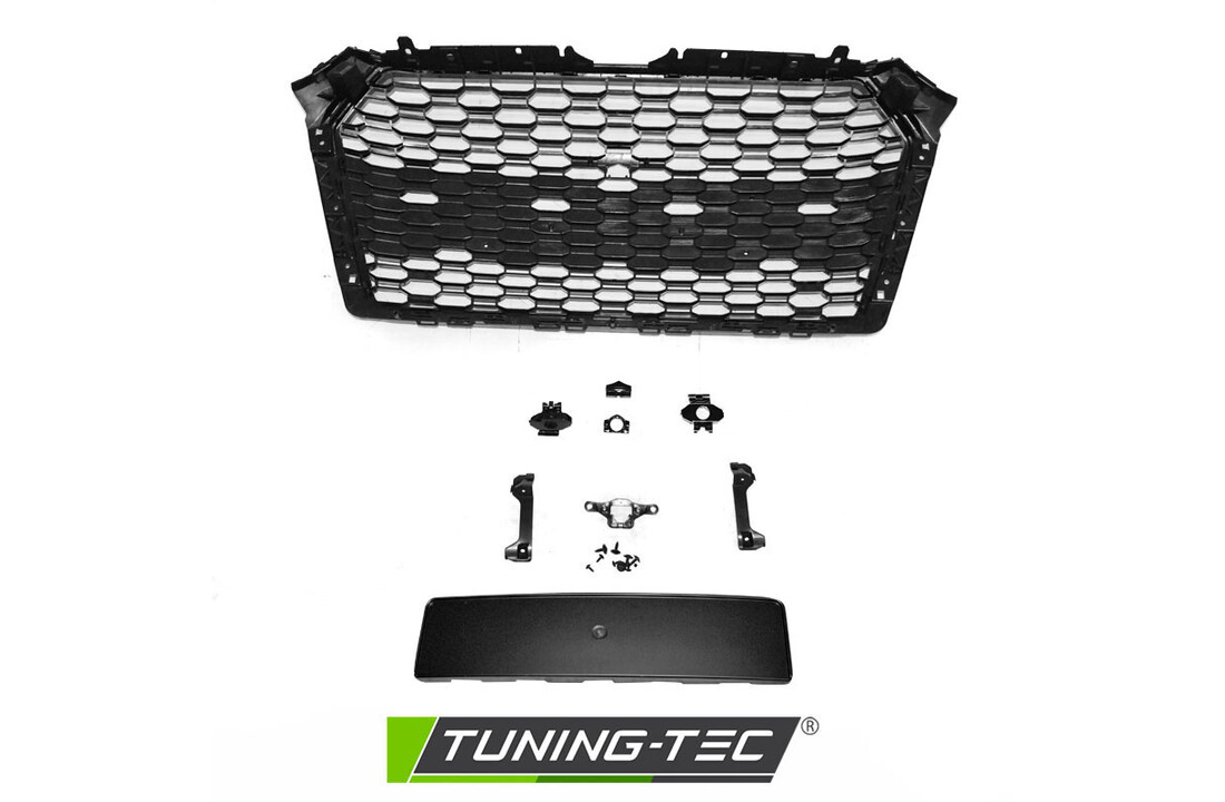 Grille voor AUDI A4 B9 15-19 SPORT GLANS ZWART