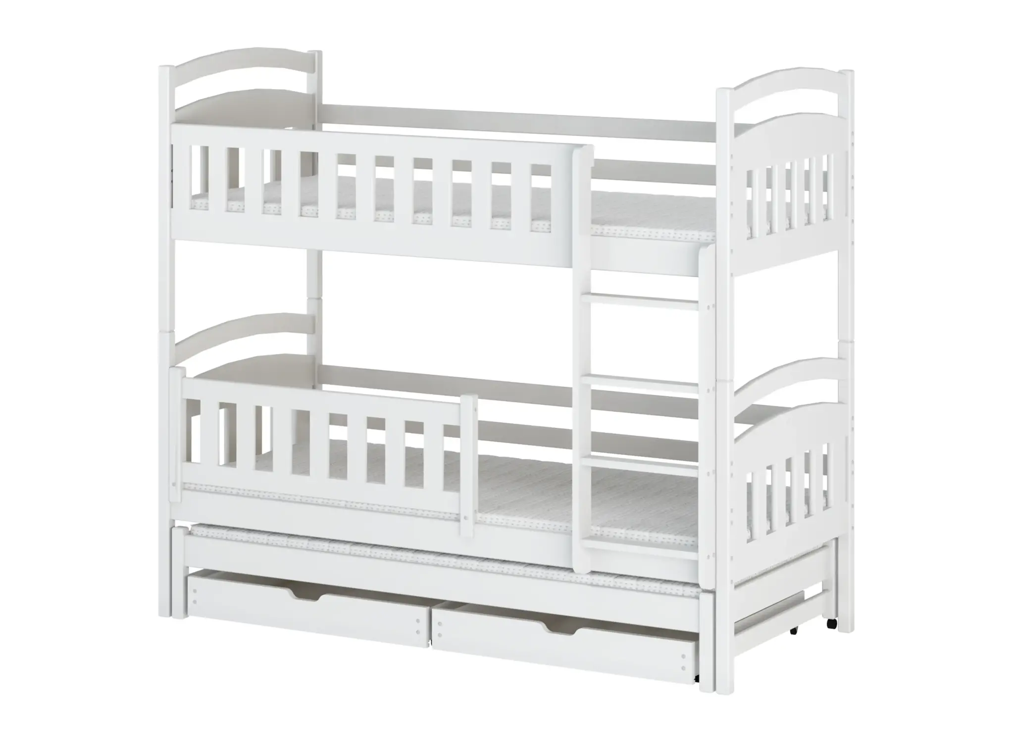 Stapelbed BLANKA - 90x200cm - 3 persoons - wit