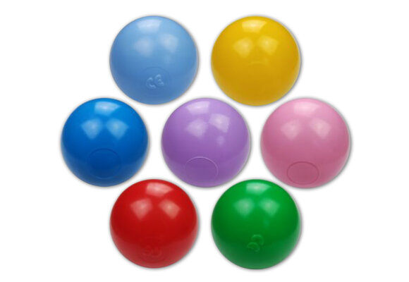 Ballenbak ballen 300 stuks 7cm, rood, groen, paars, roze, geel, blauw