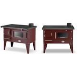 Houtfornuis - houtkachel met oven en kookplaat - 8kW - bruin