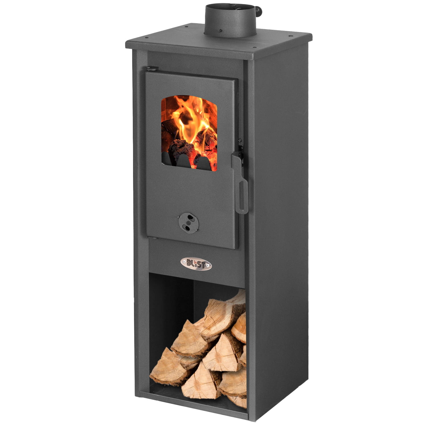 Vrijstaande houtkachel - 8,0 kW - antraciet