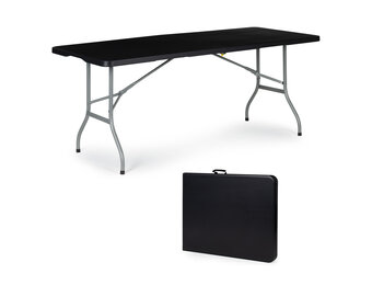 Campingtafel - inklapbaar - 180x70x73,5cm - zwart