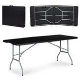 Campingtafel - inklapbaar - 180x70x73,5cm - zwart