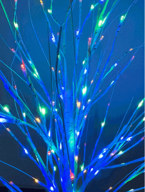 Kunstboom 180 cm – met verlichting 144 LED - 8 lichtstanden