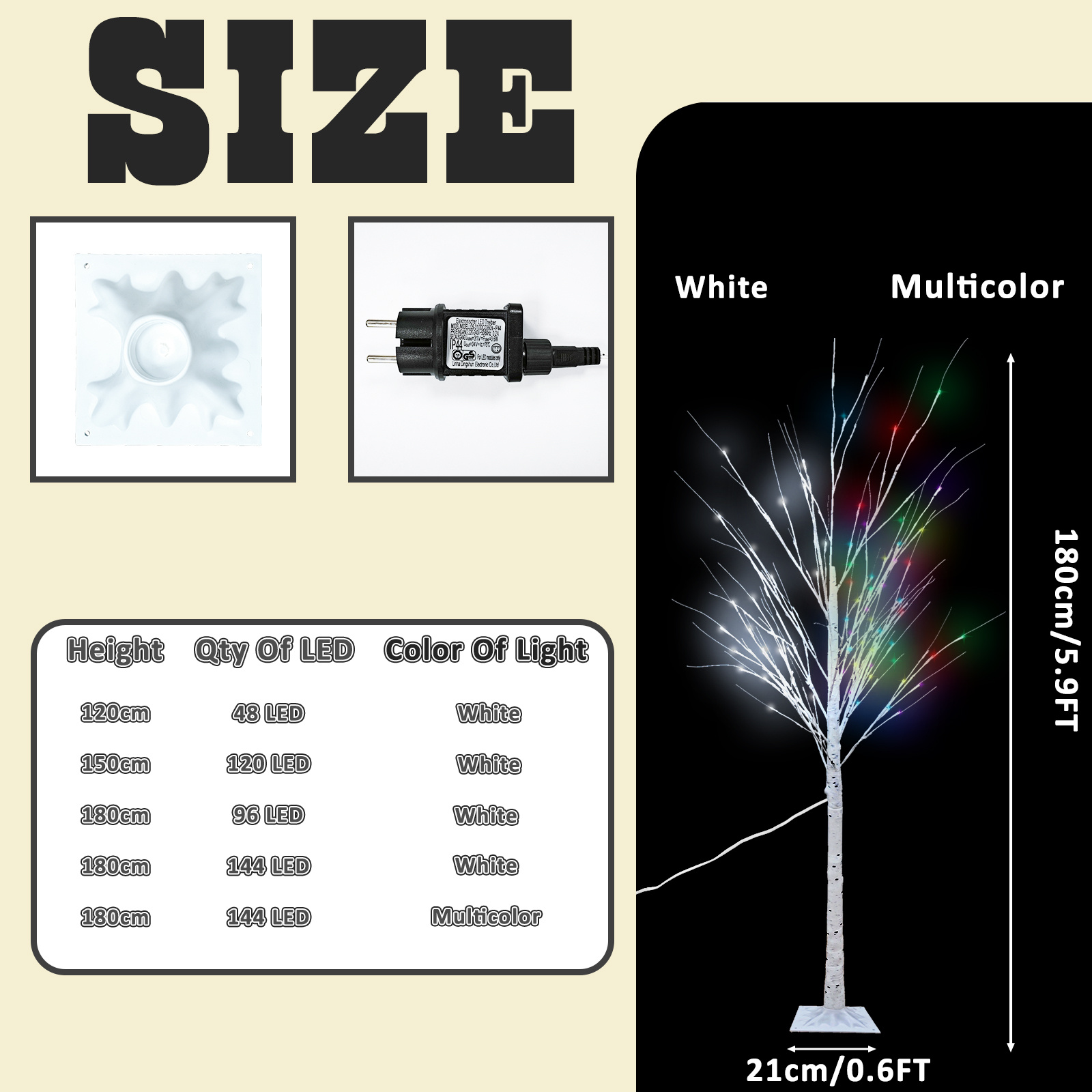 Kunstboom - met LED verlichting - 180 cm - Decoratie boom