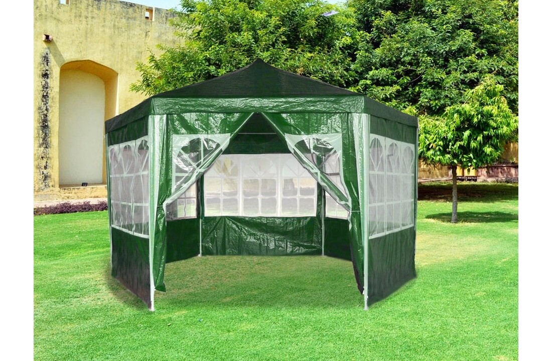 Party tent - 400 cm diameter - 200-250 cm hoog - rits ingang