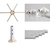 Party tent - 400 cm diameter - 200-250 cm hoog - rits ingang